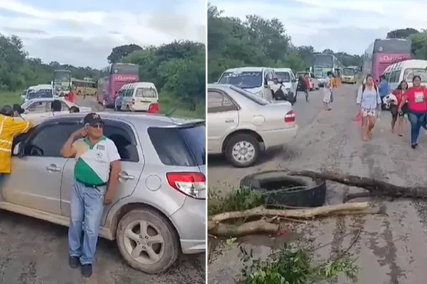 POR SEGUNDO DÍA CONSECUTIVO, POBLADORES DE PUERTO SUÁREZ BLOQUEAN LA RUTA BIOCEÁNICA
